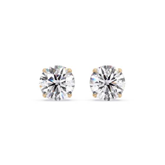 Ohrringe mit rundem Diamant-Halo