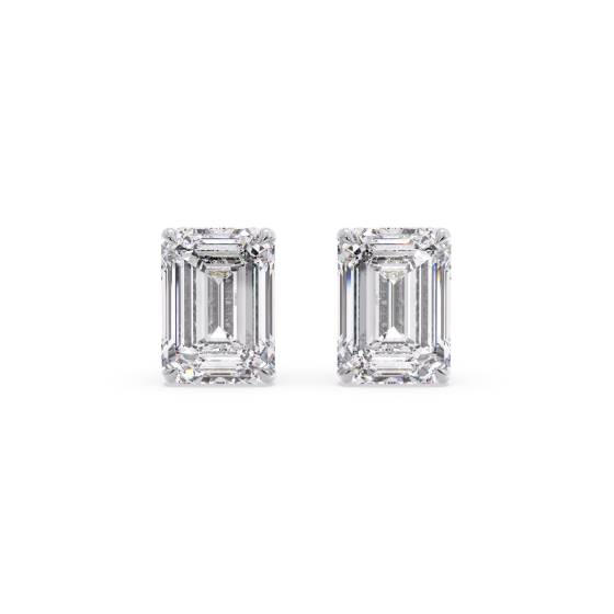 Smaragd-Diamant-Halo-Ohrringe