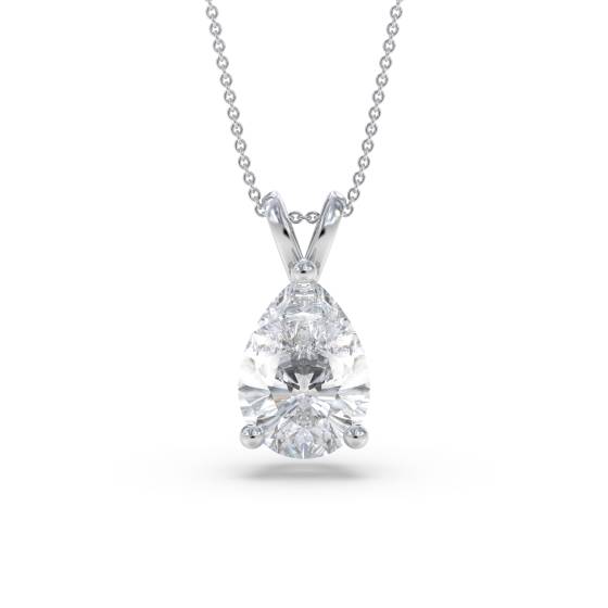 Birnenförmiger Diamant-Halo-Anhänger