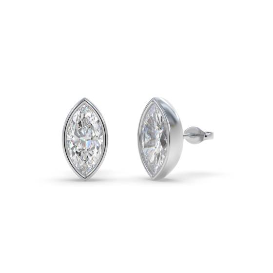 Ohrstecker mit Marquise-Diamantfassung