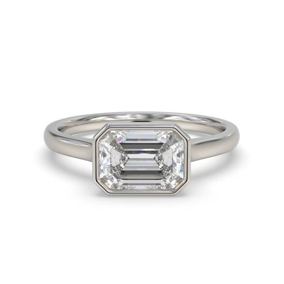 Smaragd-Diamant-Solitärring