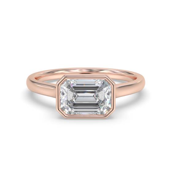 Smaragd-Diamant-Solitärring