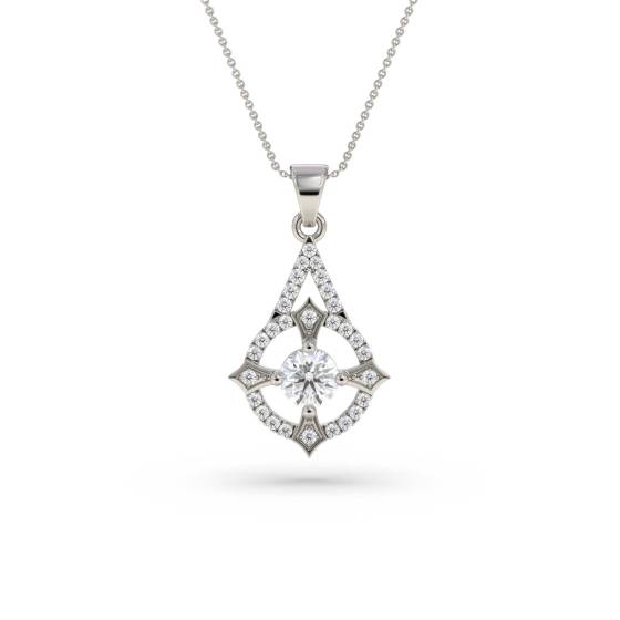 Stilvoller runder Diamant-Designer-Anhänger