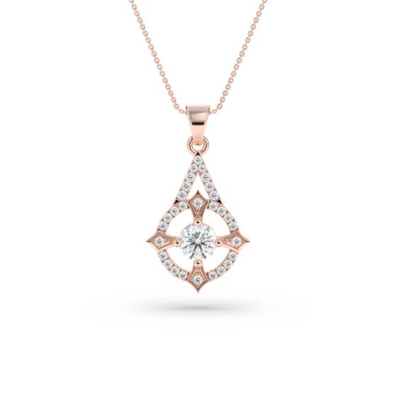 Stilvoller runder Diamant-Designer-Anhänger