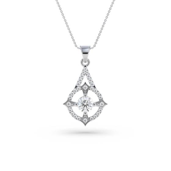 Stilvoller runder Diamant-Designer-Anhänger