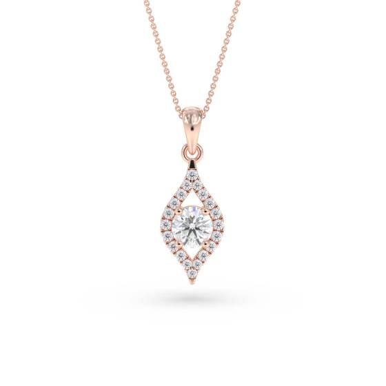 Stilvoller runder Diamant-Designer-Anhänger