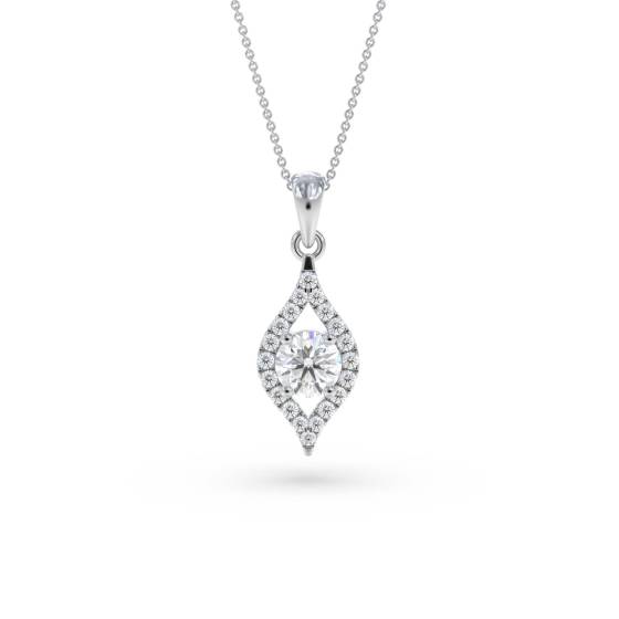 Stilvoller runder Diamant-Designer-Anhänger