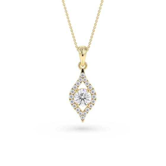 Stilvoller runder Diamant-Designer-Anhänger