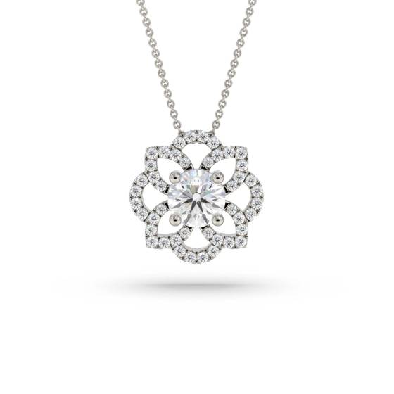 Stilvoller runder Diamant-Designer-Anhänger