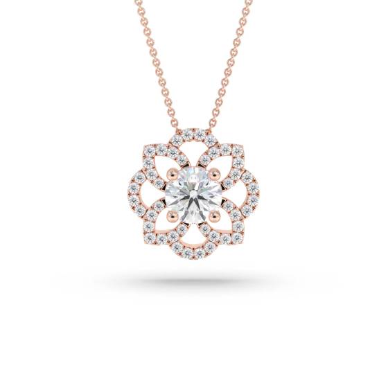 Stilvoller runder Diamant-Designer-Anhänger