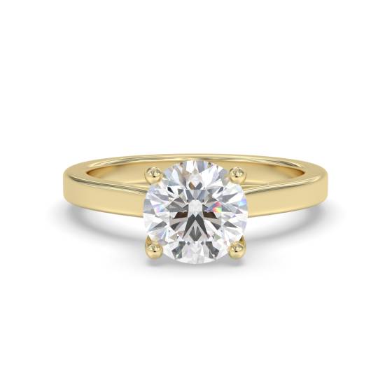 Verlobungsring mit rundem Diamanten