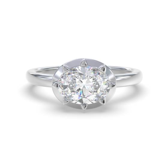 Verlobungsring mit ovalem Diamanten