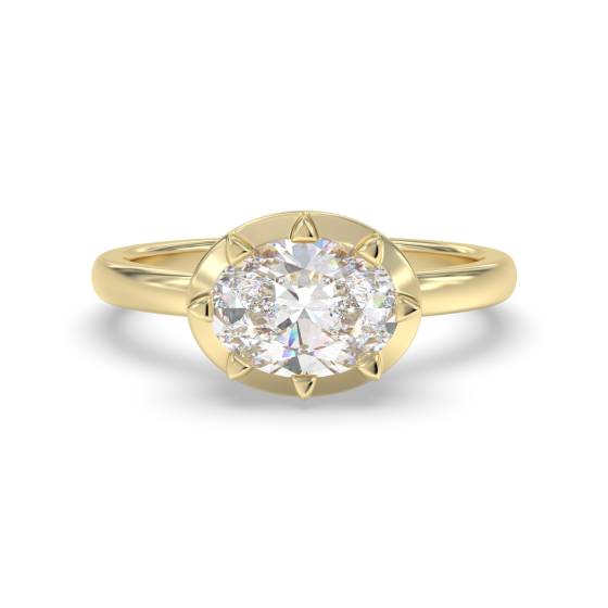 Verlobungsring mit ovalem Diamanten