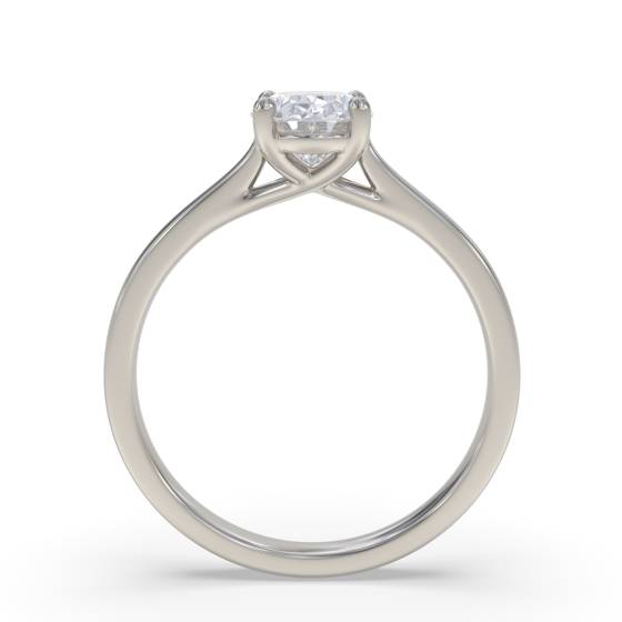 2.08ct VVS2/E Lab Grown Oval Diamond Solitaire Ring in Platinum