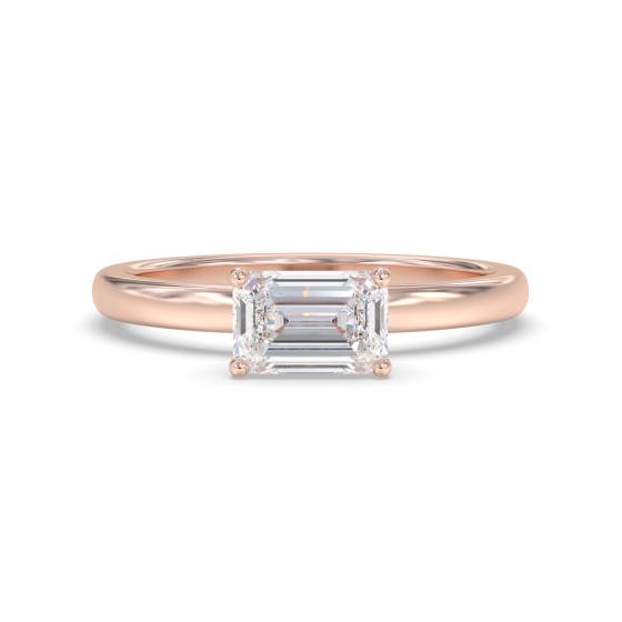 Verlobungsring mit Smaragd und Diamant