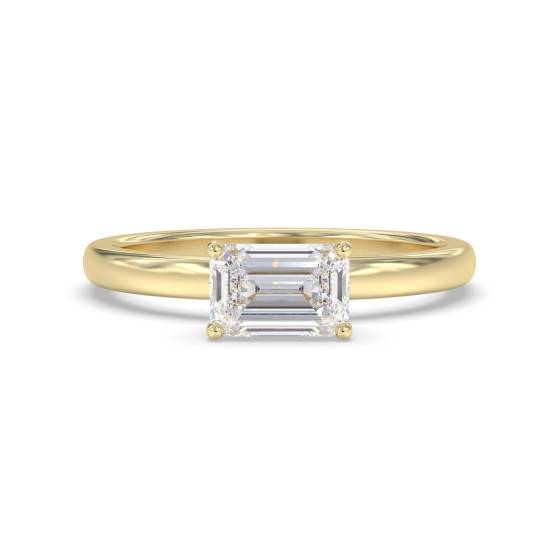 Verlobungsring mit Smaragd und Diamant
