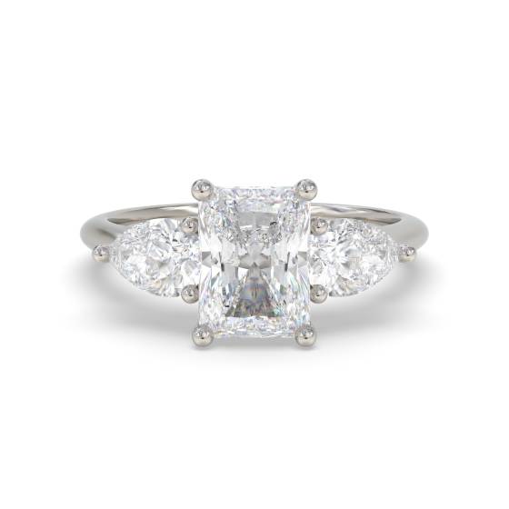 Radiant und Pear Trilogy Diamantring