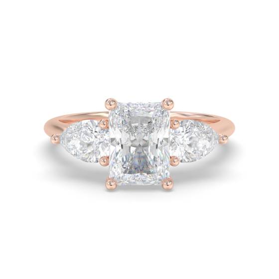 Radiant und Pear Trilogy Diamantring