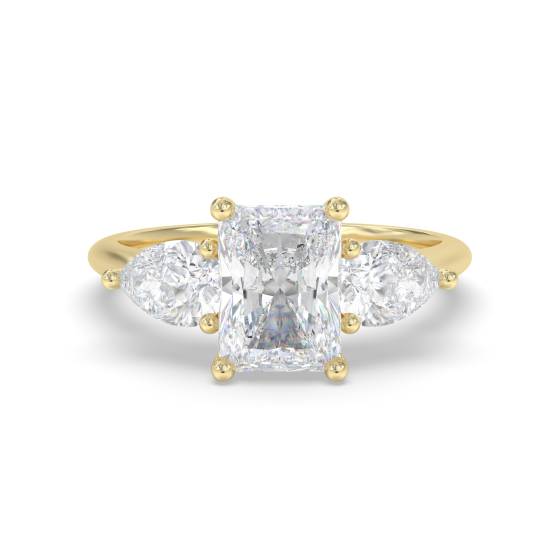 Radiant und Pear Trilogy Diamantring