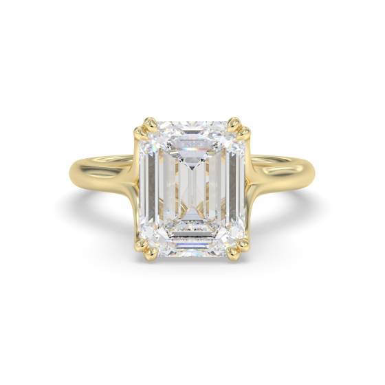 Verlobungsring mit Smaragd und Diamant