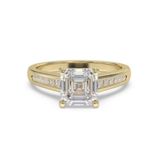 Klassischer Asscher-Diamant-Schulterring