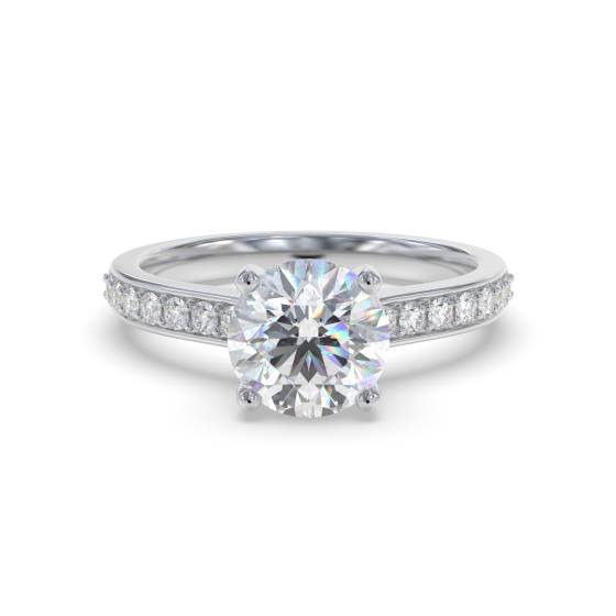 Verlobungsring mit 0,50 ct Diamanten im Schulterbereich
