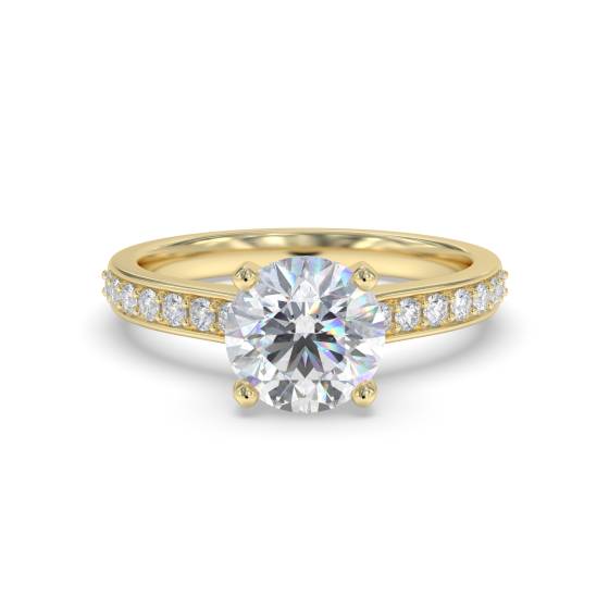 Verlobungsring mit 0,50 ct Diamanten im Schulterbereich