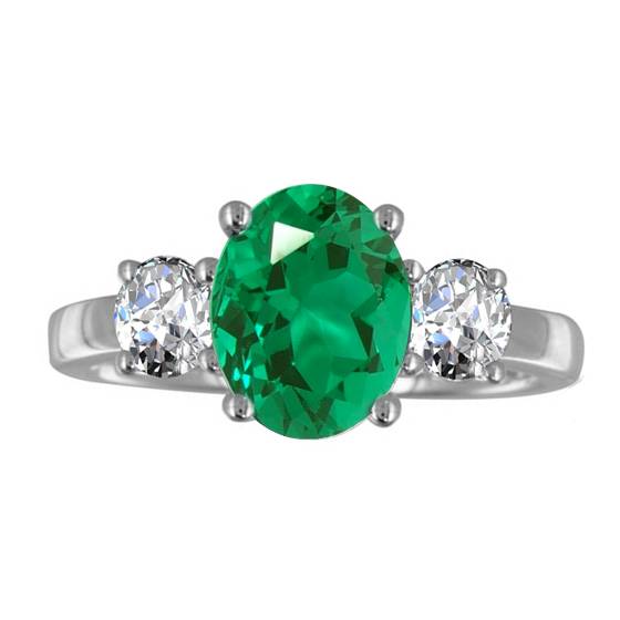 Ovaler Smaragd- und Diamant-Trilogie-Ring

Zirkulärer Ring mit Smaragd und Diamanten
