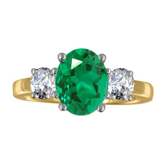 Ovaler Smaragd- und Diamant-Trilogie-Ring

Zirkulärer Ring mit Smaragd und Diamanten
