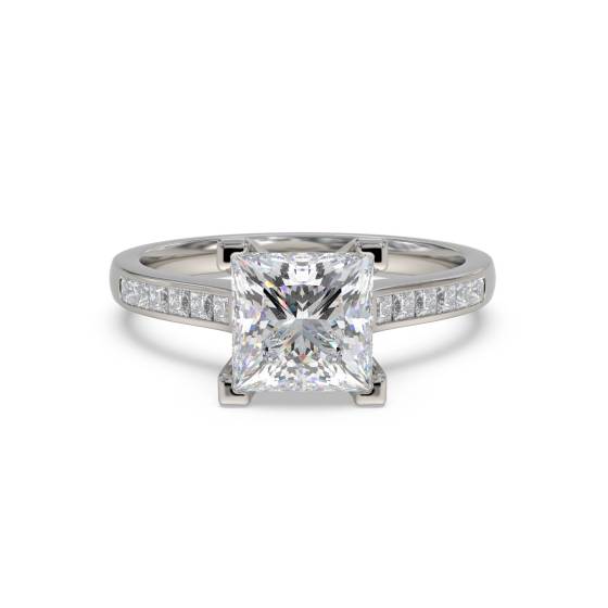 Prinzessinnen-Diamant-Schulterset-Ring