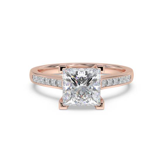 Prinzessinnen-Diamant-Schulterset-Ring