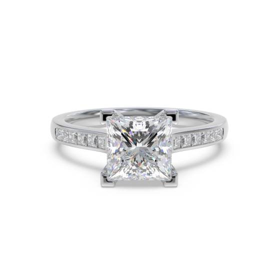Prinzessinnen-Diamant-Schulterset-Ring