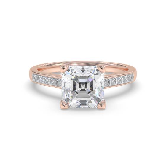 Asscher-Diamant-Schulterring