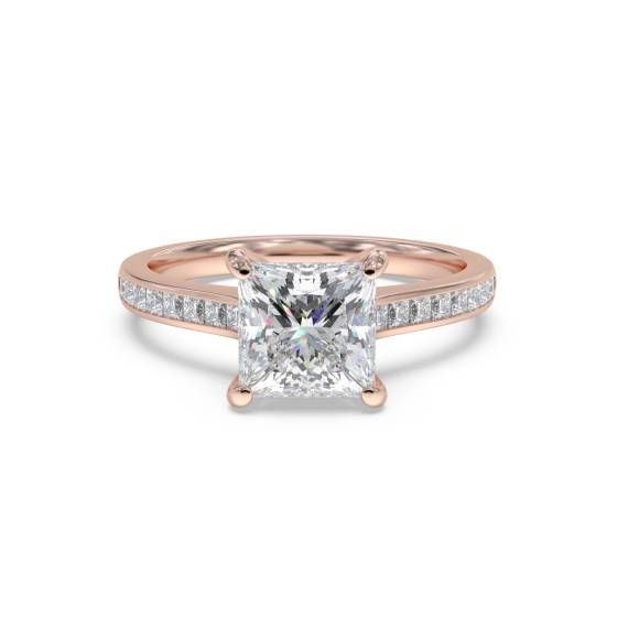 Prinzessinnen-Diamant-Schulterset-Ring