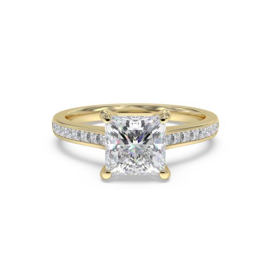 Prinzessinnen-Diamant-Schulterset-Ring