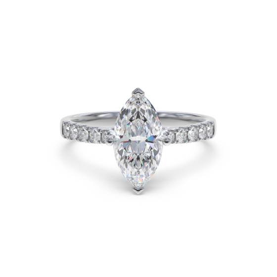 Marquise-Diamant-Schulter-Set-Ring