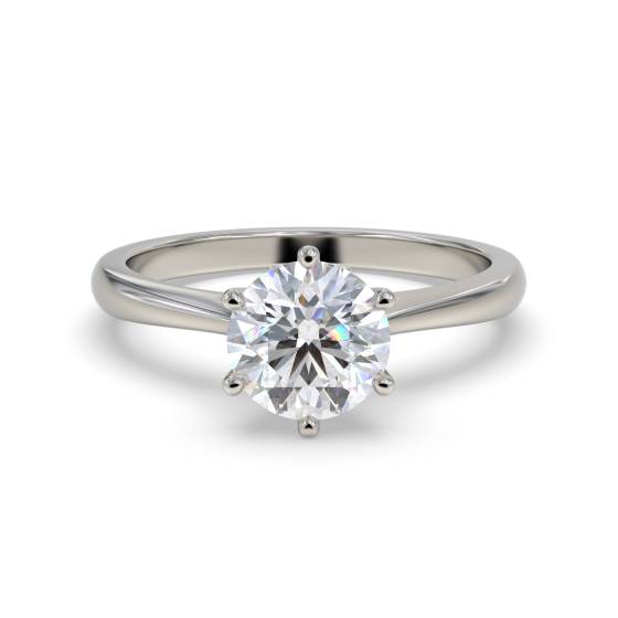 Verlobungsring mit rundem Diamanten