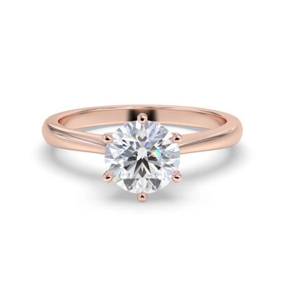 Verlobungsring mit rundem Diamanten