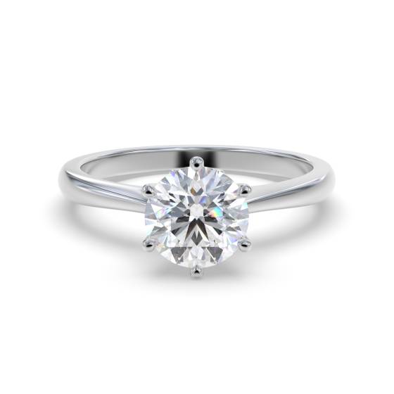 Verlobungsring mit rundem Diamanten