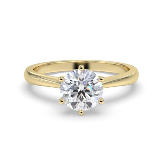 Verlobungsring mit rundem Diamanten