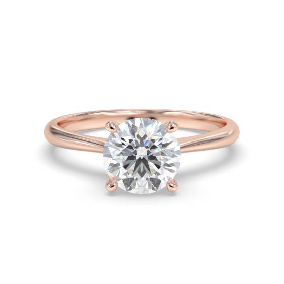 Verlobungsring mit rundem Diamanten