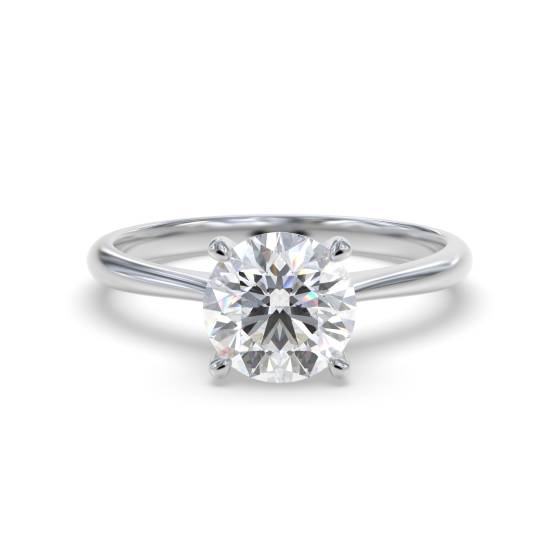 Verlobungsring mit rundem Diamanten