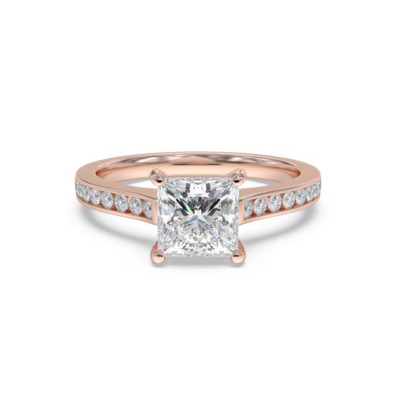 Prinzessinnen-Diamant-Schulterset-Ring