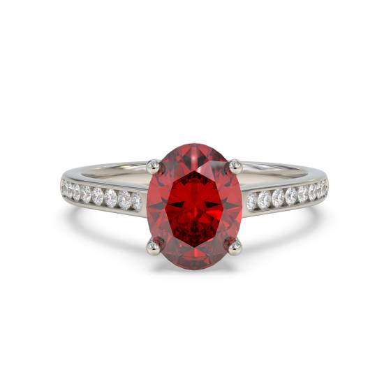 Rubin- und Diamantring