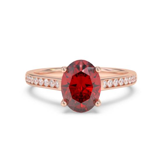 Rubin- und Diamantring