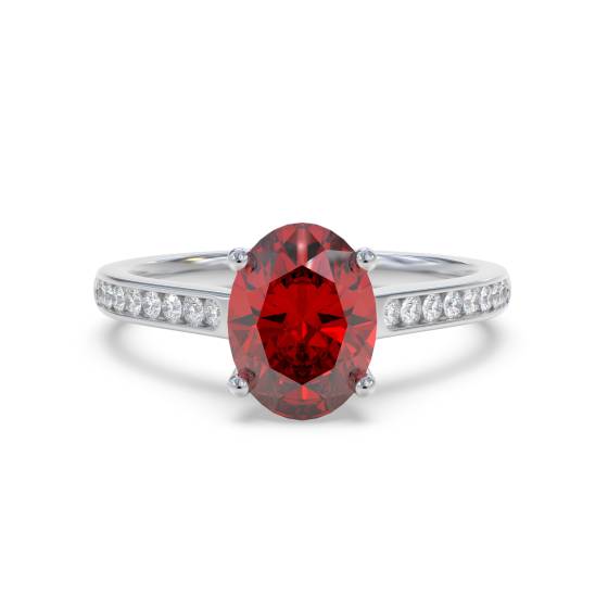 Rubin- und Diamantring