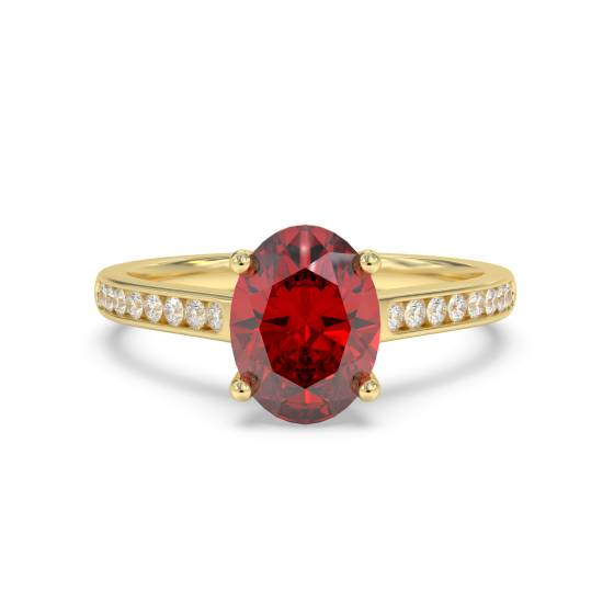 Rubin- und Diamantring