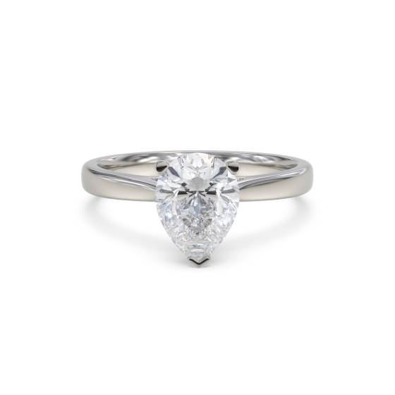 Moderner Verlobungsring mit birnenförmigem Diamanten