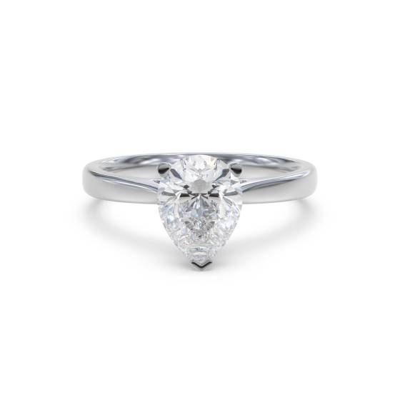 Moderner Verlobungsring mit birnenförmigem Diamanten