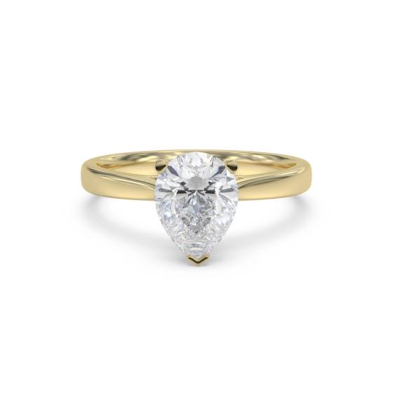Moderner Verlobungsring mit birnenförmigem Diamanten